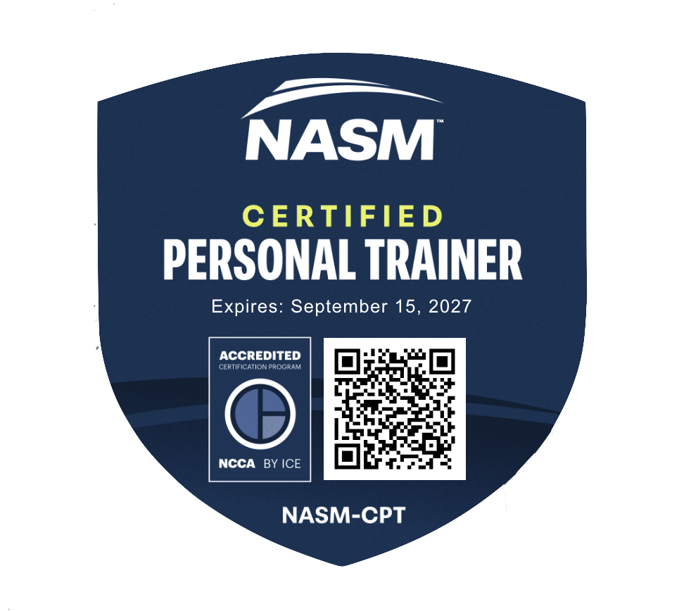NASM Certified Personal Trainer official badge